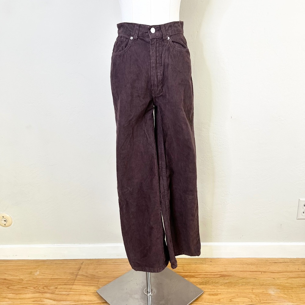 BDG Corduroy High & Wide Pants Women Size 26 Brown High Rise Wide Leg Trousers